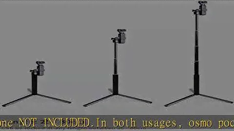 MAXCAM Selfie Stick Tripod Extension Rod for DJI Pocket 2/1, Aluminum Alloy Extension Rod + Aluminu