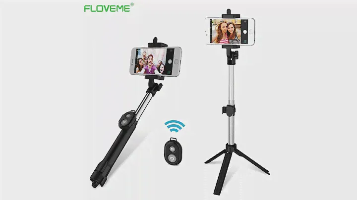 FLOVEME - Складная мини палка для селфи + штатив + Bluetooth Пульт дистанционного управления