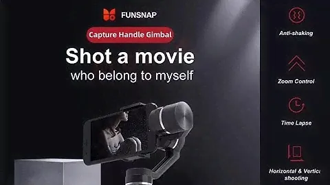 📹 Funsnap - стабилизатор️ Аккум. 2600 мАч, наклон 120deg, вес 395г, 3х осевой.🔹 Версия: Option 1
