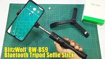 BlitzWolf BW-BS9 bluetooth Tripod Selfie Stick Unboxing & Testing