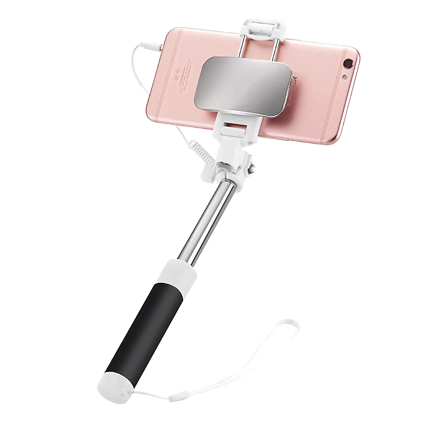 Монопод для селфи Hoco K2 Magic mirror 14- 60 см с зеркалом (black)-2