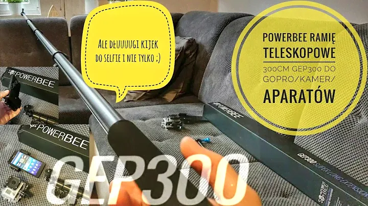SELFIE STICK 3 METROWY do GoPro, smartfona lub aparatu POWERBEE GEP300 ramię teleskopowe