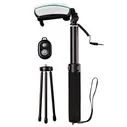 Трипод-монопод - Selfie Stick Tripod с зеркалом + пульт (black/rose gold)